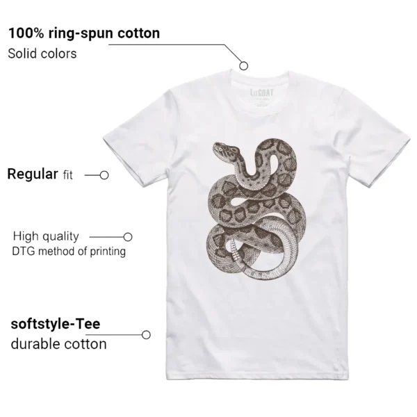 Python Snake Shirt for Air Jordan 5 Earth Sneaker Features