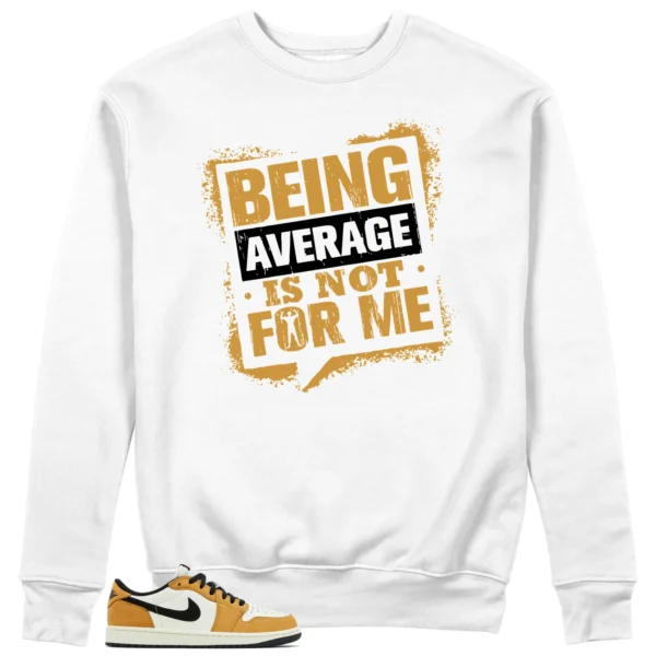 Average Not Me Sweatshirt Matches Air Jordan 1 Low OG Rookie of the Year Sneaker