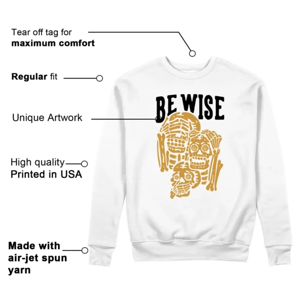 Air Jordan 1 Low OG Rookie of the Year 'Be Wise' Matching Sweatshirt Features