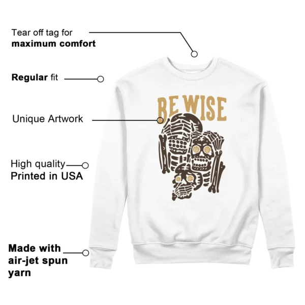 Air Jordan 5 Earth 'Be Wise' Matching Sweatshirt Features