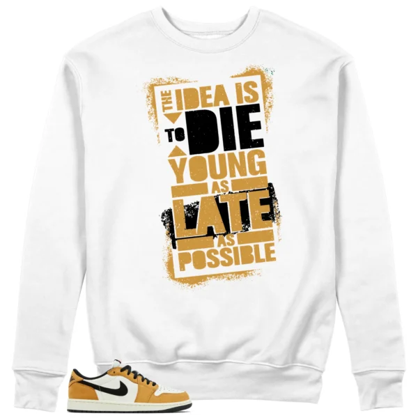 Die Young Sweatshirt to Match Air Jordan 1 Low OG Rookie of the Year