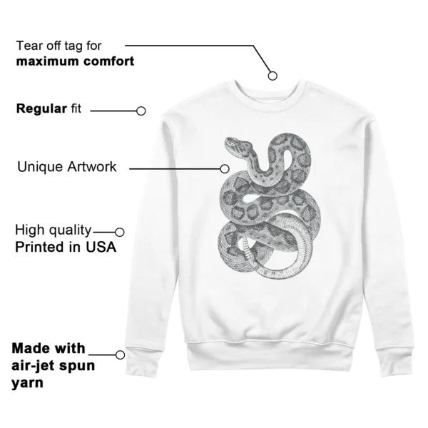 Python Snake Sweatshirt for Air Jordan 11 Low Year of the Snake Sneaker Features