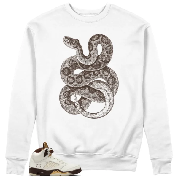 Python Snake Sweatshirt for Air Jordan 5 Earth Sneaker