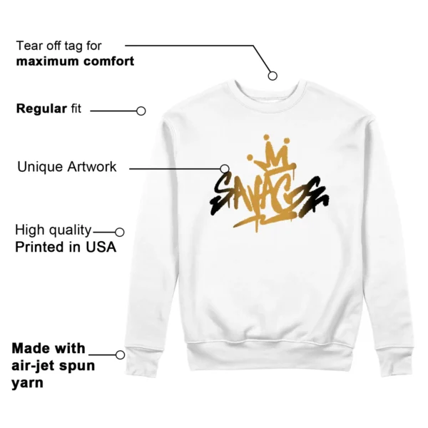 Savage Style Sweatshirt for Air Jordan 1 Low OG Rookie of the Year Lovers Features