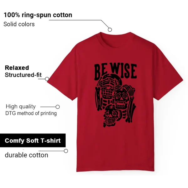 Air Jordan 12 Flu Game 'Be Wise' Matching Shirt Features