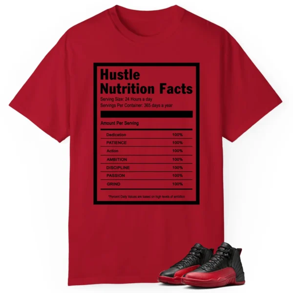 Hustle Facts: Motivational Graphic for Air Jordan 12 Flu Game