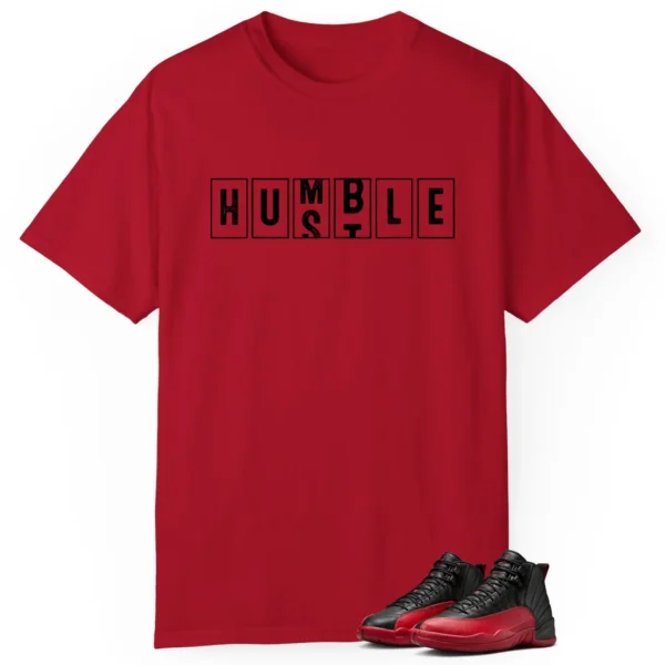 Air Jordan 12 Flu Game - Hustle Humble T-Shirt