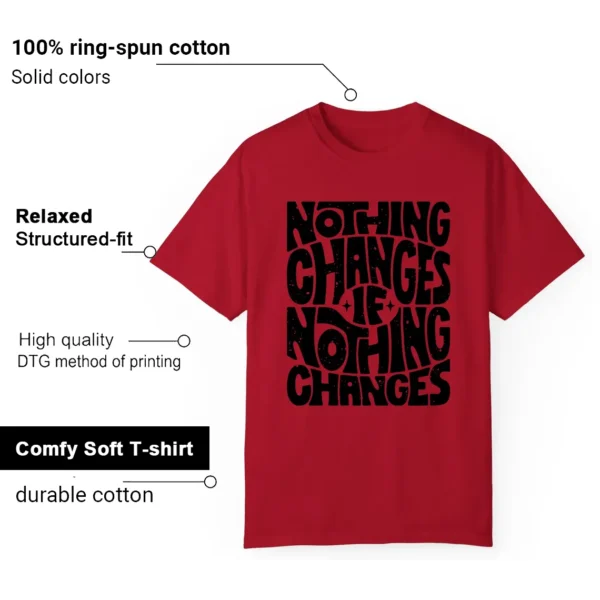 Air Jordan 12 Flu Game Style: Nothing Changes Tee Features