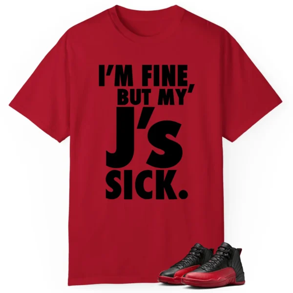 Air Jordan 12 Flu Game Lovers' Sick J's Shirt