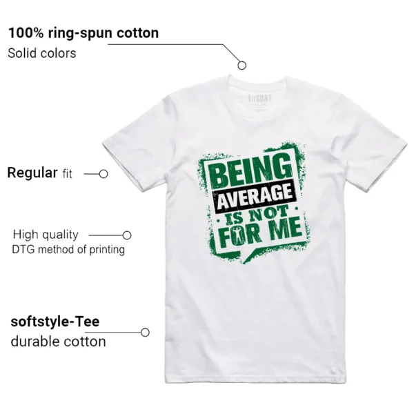 Average Not Me Tee Matches Air Jordan 13 Pine Green 2025 Sneaker Features