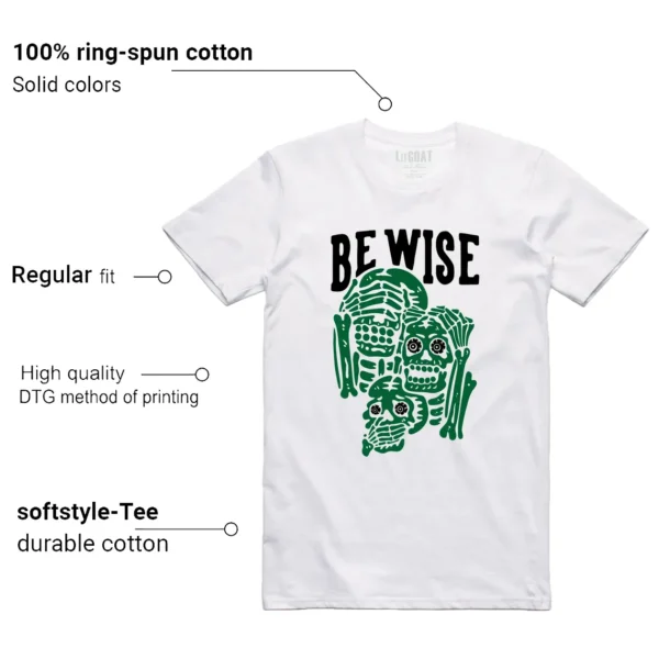 Air Jordan 13 Pine Green 2025 'Be Wise' Matching Shirt Features