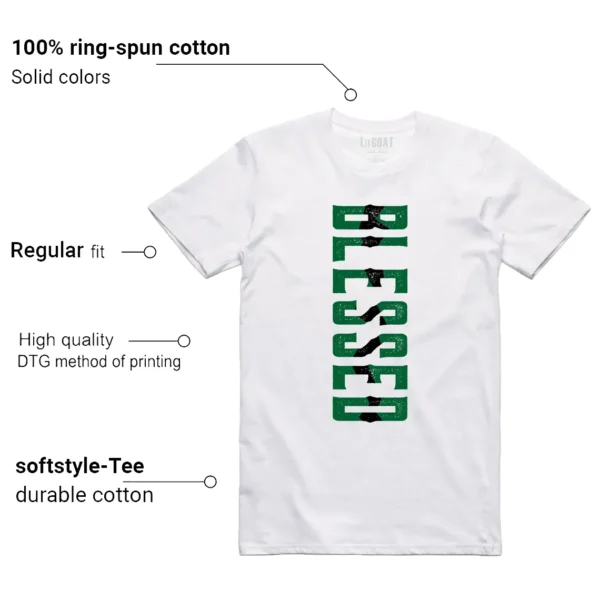 Blessed Tee | Air Jordan 13 Pine Green 2025 Matchshirt Features