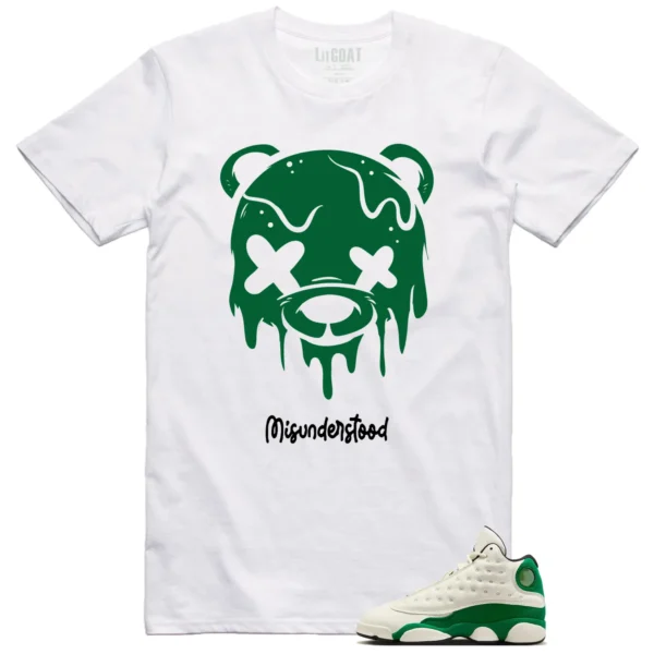 Air Jordan 13 Pine Green 2025 Matching Tee - Drippy Bear Graphic