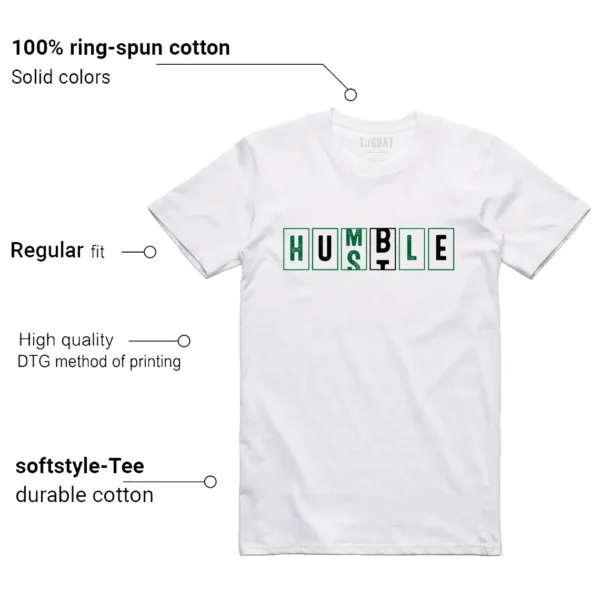 Air Jordan 13 Pine Green 2025 - Hustle Humble T-Shirt Features