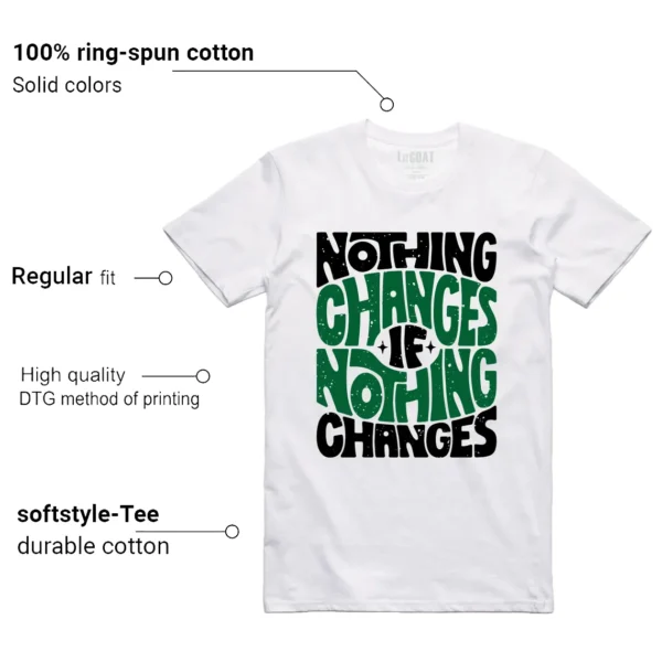 Air Jordan 13 Pine Green 2025 Style: Nothing Changes Tee Features