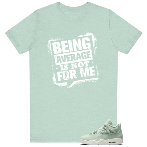 Average Not Me Tee Matches Air Jordan 4 Abundance Sneaker