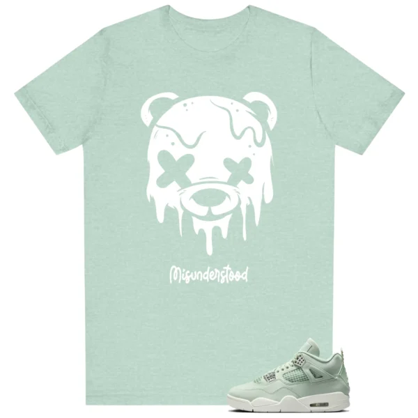 Air Jordan 4 Abundance Matching Tee - Drippy Bear Graphic