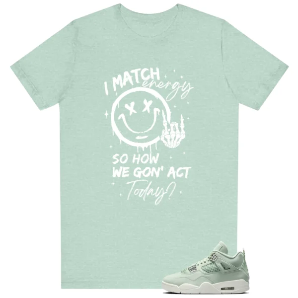 Air Jordan 4 Abundance Matching Tee Shirt - Match Energy