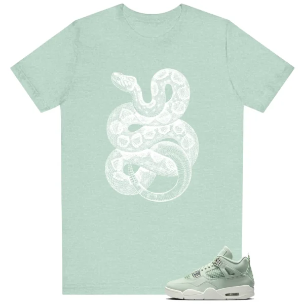 Python Snake Shirt for Air Jordan 4 Abundance Sneaker