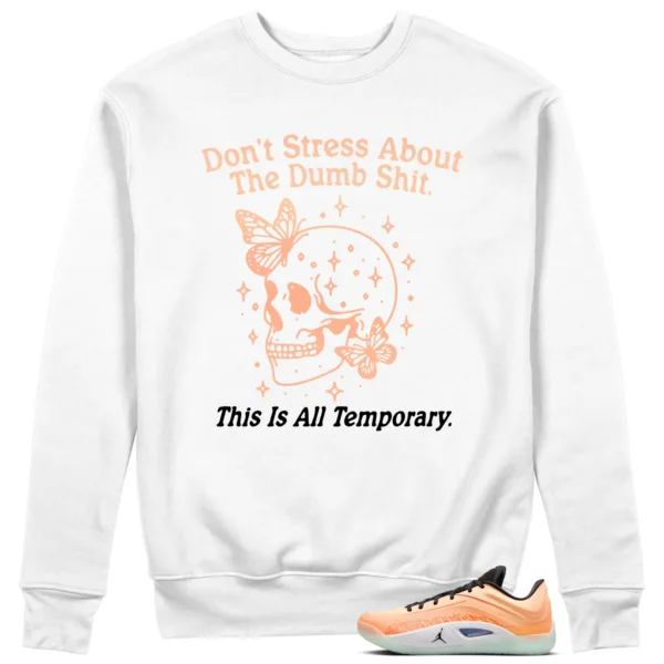 Jordan Zion 4 Forged in Fire Sneaker Matching Sweater Don't Stress Graphic