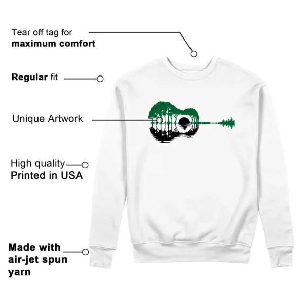 Guitar Sweatshirt for Air Jordan 13 Pine Green 2025 Sneaker Features