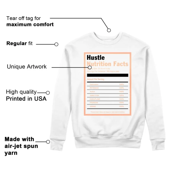 Hustle Facts: Motivational Sweatshirt for Jordan Zion 4 Forged in Fire Features