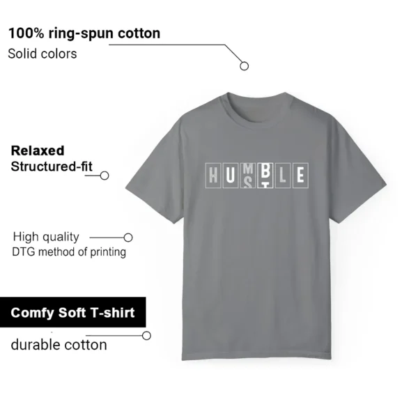 Jordan 9 Cool Grey - Hustle Humble T-Shirt Features