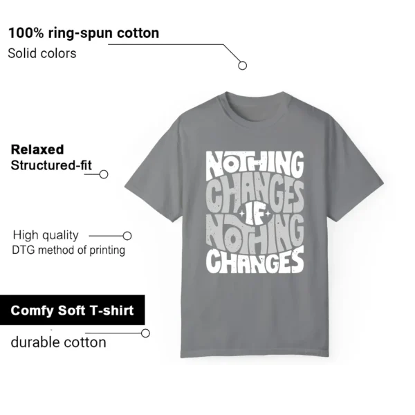 Jordan 9 Cool Grey Style: Nothing Changes Tee Features