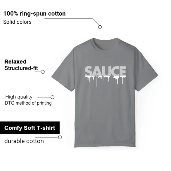 Sauce Tee to Match Your Jordan 9 Cool Grey Features