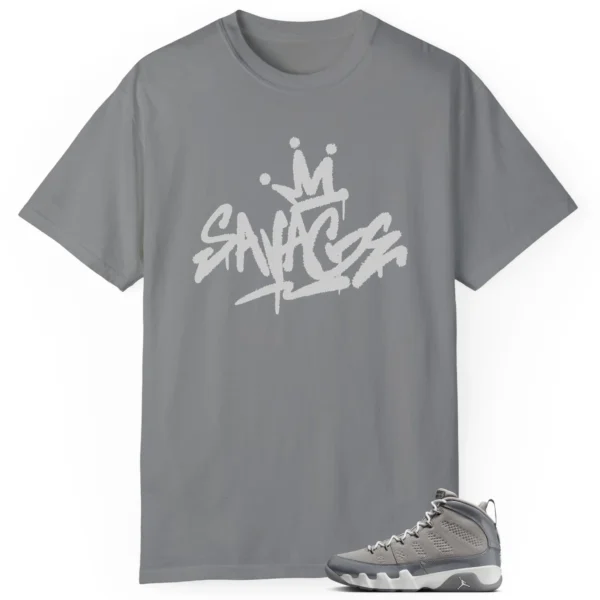 Savage Style Shirt for Jordan 9 Cool Grey Lovers