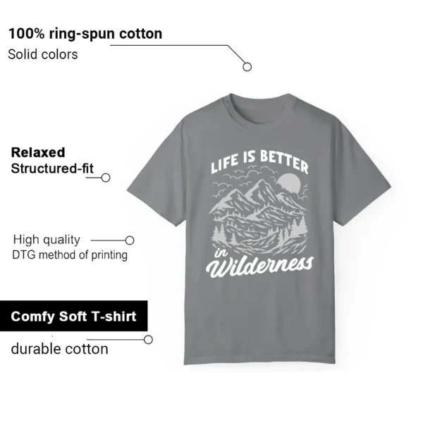 Wilderness Tee - Perfect with Jordan 9 Cool Grey Features