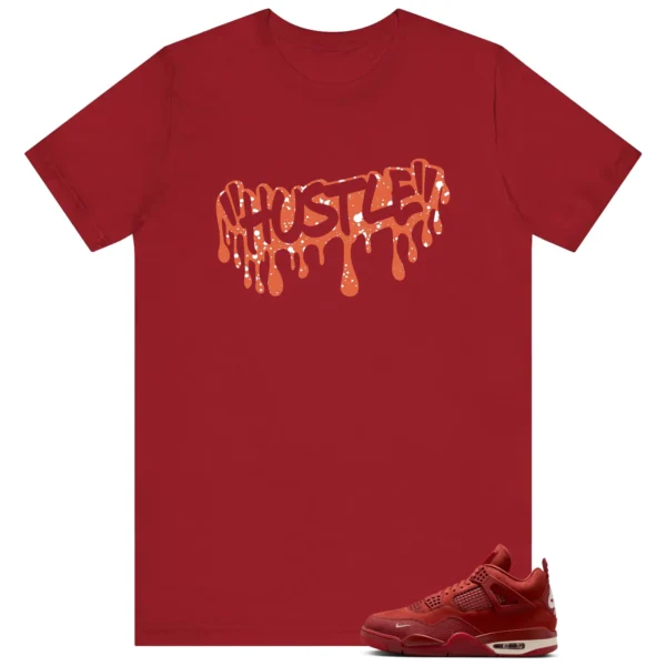 Hustle Drip Tee Matching Nigel Sylvester x Air Jordan 4 Brick by Brick