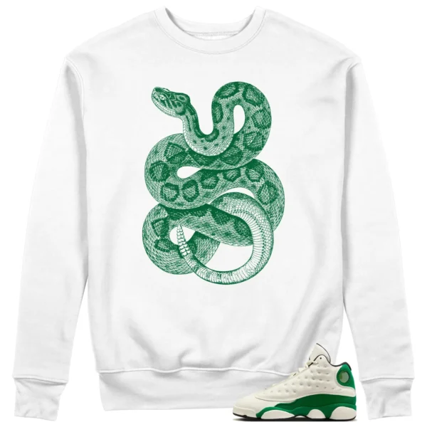 Python Snake Sweatshirt for Air Jordan 13 Pine Green 2025 Sneaker