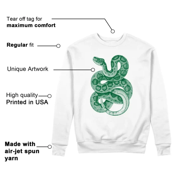 Python Snake Sweatshirt for Air Jordan 13 Pine Green 2025 Sneaker Features