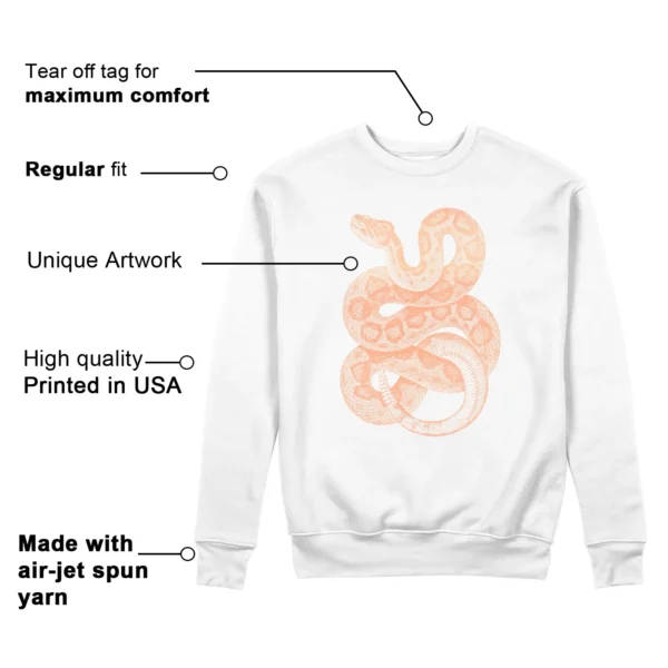 Python Snake Sweatshirt for Jordan Zion 4 Forged in Fire Sneaker Features