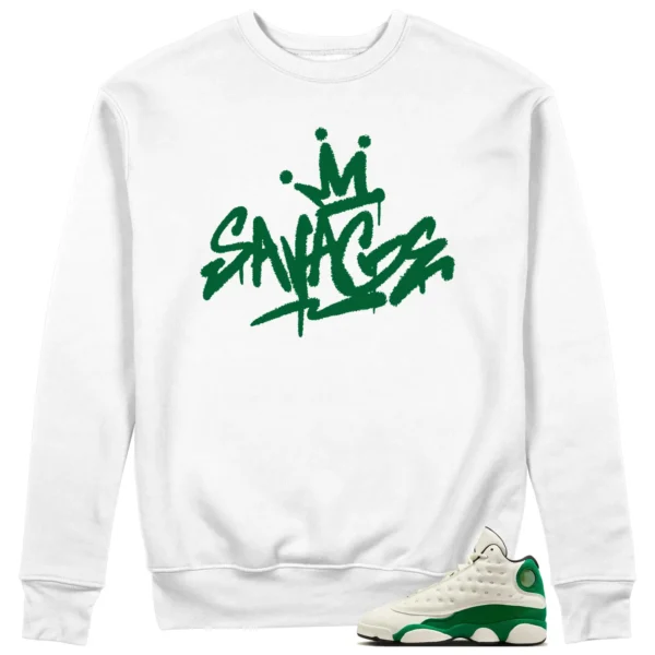 Savage Style Sweatshirt for Air Jordan 13 Pine Green 2025 Lovers