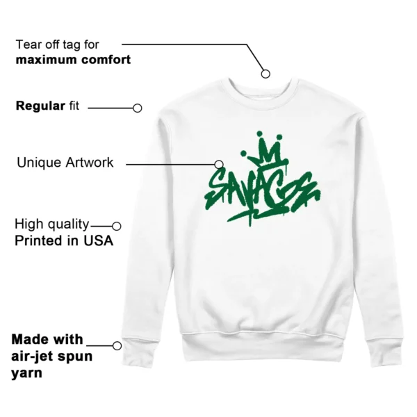 Savage Style Sweatshirt for Air Jordan 13 Pine Green 2025 Lovers Features