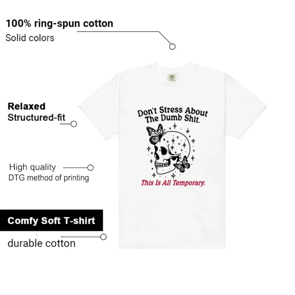 Style Black Toe Reimagined 1s With This Don't Stress TShirt Features