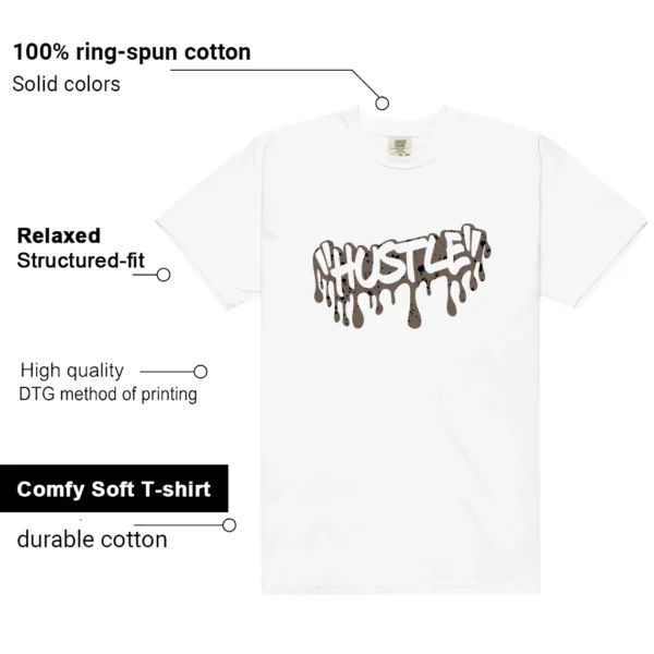 Hustle Drip Tee Matching Mocha 1s Features