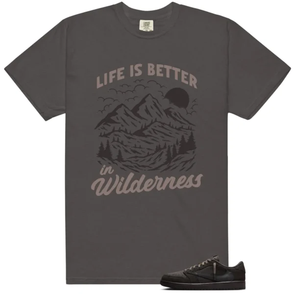 Wilderness Tee - Perfect with Travis Scott Velvet Brown 1s