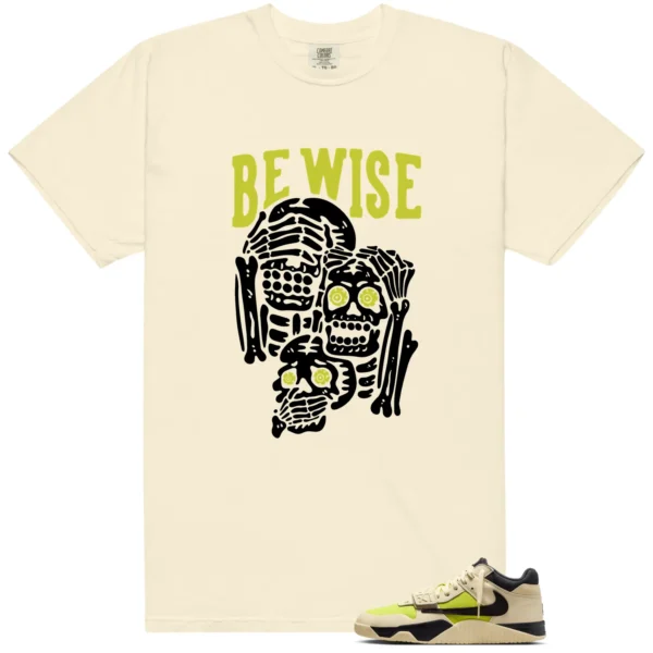 Travis Scott x Jordan Jumpman Jack Bright Cactus 'Be Wise' Matching Shirt
