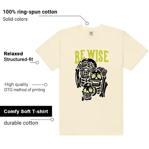 Travis Scott x Jordan Jumpman Jack Bright Cactus 'Be Wise' Matching Shirt Features