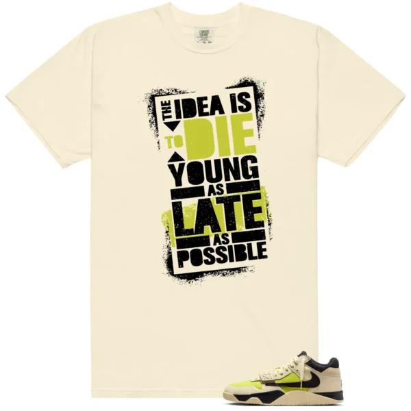 Die Young MatchShirt to Style Travis Scott x Jordan Jumpman Jack Bright Cactus