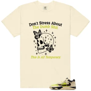 Style Travis Scott x Jordan Jumpman Jack Bright Cactus With This Don't Stress TShirt