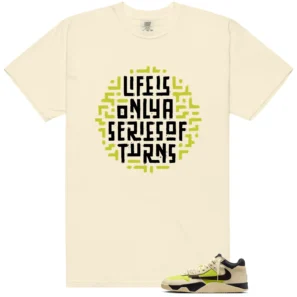 Travis Scott x Jordan Jumpman Jack Bright Cactus Sneaker Tee Life Turns