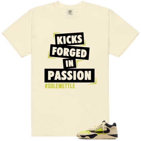 Passion Kicks Tee - Perfect Match for Travis Scott x Jordan Jumpman Jack Bright Cactus