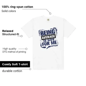 Average Not Me Tee Matches Air Jordan 1 Deep Royal Blue Sneaker Features