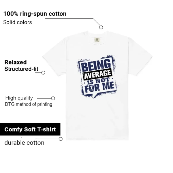 Average Not Me Tee Matches Air Jordan 1 Deep Royal Blue Sneaker Features