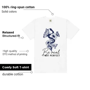 Be Real Tee to Match Air Jordan 1 Deep Royal Blue Features
