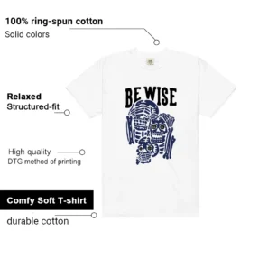 Air Jordan 1 Deep Royal Blue 'Be Wise' Matching Shirt Features